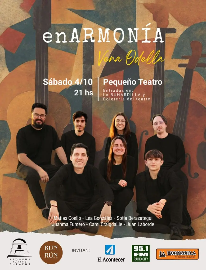 Venancio Odella presenta «enARMONIA» este sábado en el Pequeño Teatro de Durazno