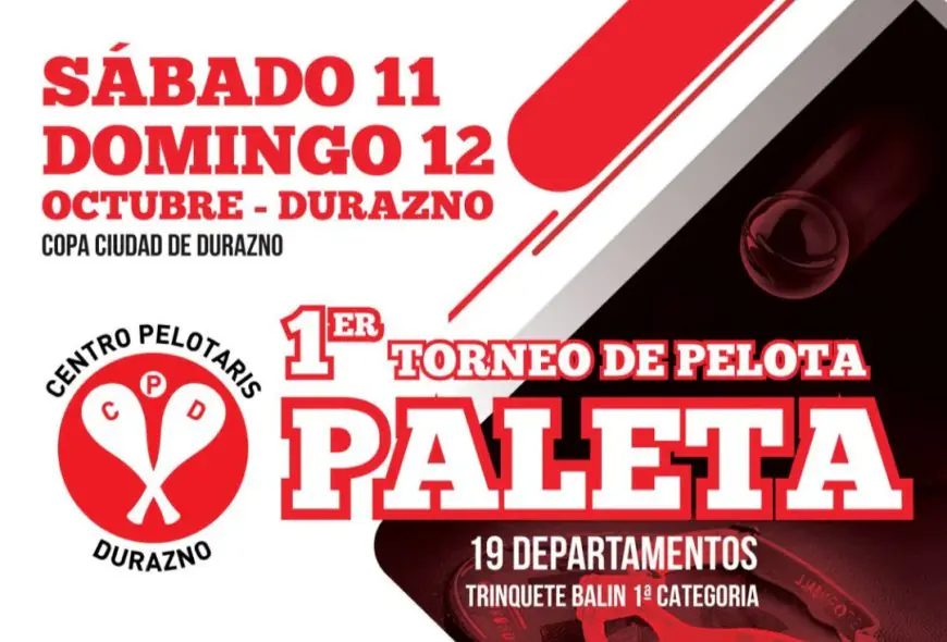 Se viene la “Copa Ciudad de Durazno” del Centro Pelotaris