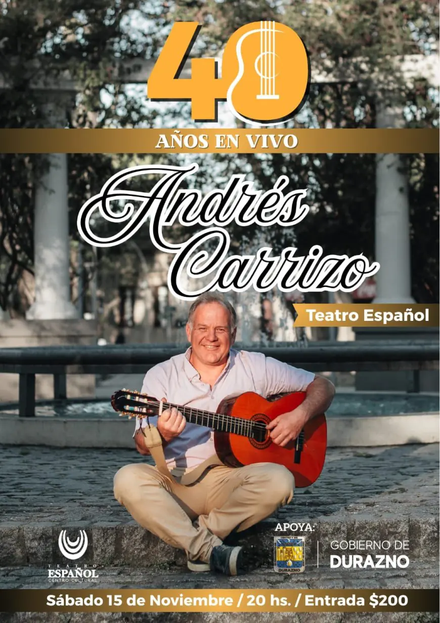 Andrés Carrizo celebra 40 años de trayectoria con un gran concierto en el Teatro Español