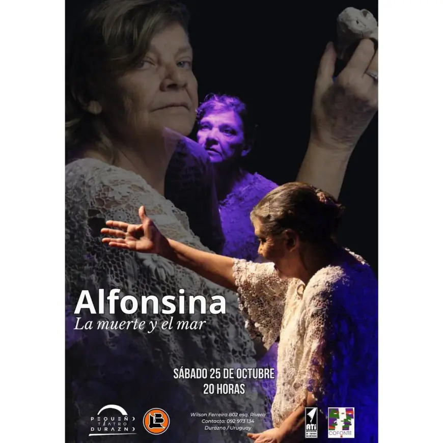 «Alfonsina, la muerte y el mar» llega al Pequeño Teatro de Durazno