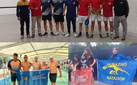Delegaciones deportivas de Durazno destacaron en natación y torneos de pelota de la federación nacional