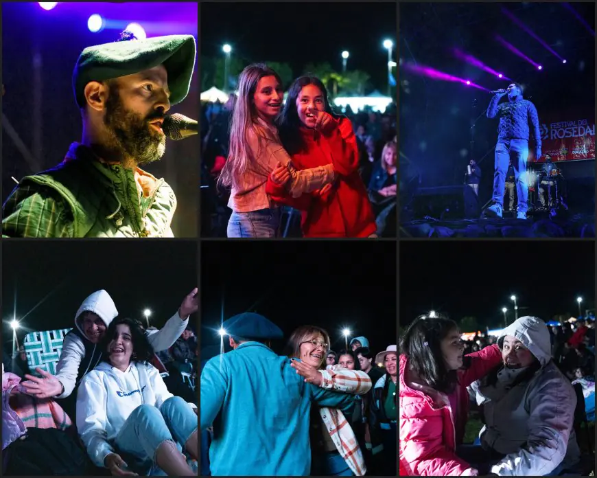 El frío no detuvo la fiesta en la primera noche del Festival del Rosedal