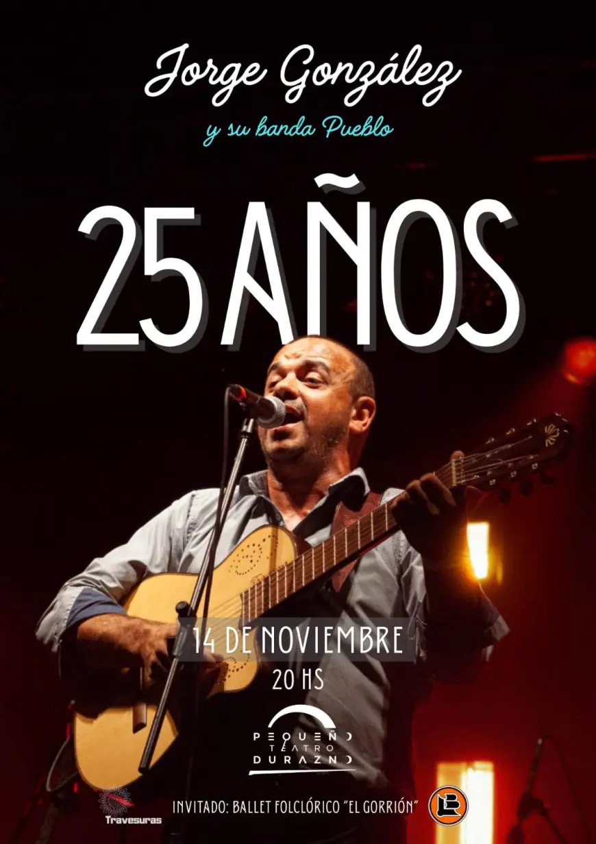 Jorge González celebra 25 años de música con un recital especial en el Pequeño Teatro